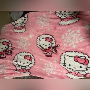Brand New With Out Tags Rare Hello kitty skiing pink blanket